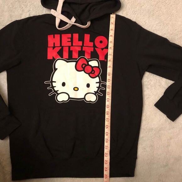 Hello Kitty Juniors Size Medium 7/9 Black  Hooded Sweatshirt - Picture 5 of 7